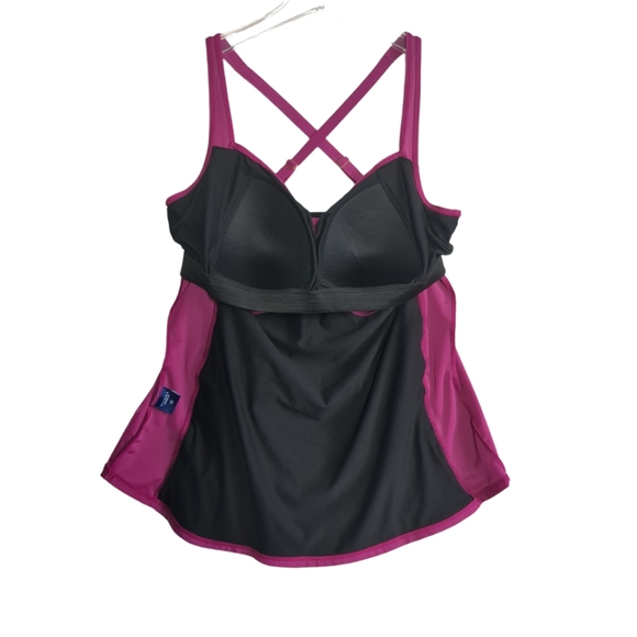 ELIANA Plus 2 Piece Tankini Beautiful Pink/Purple Size 3X - Picture 7 of 15